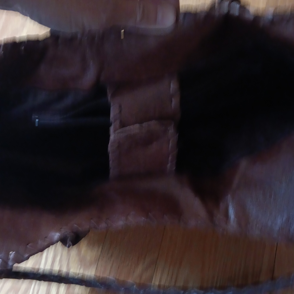 Brown Boho Patchwork Leather Shoulder Bag - image 6